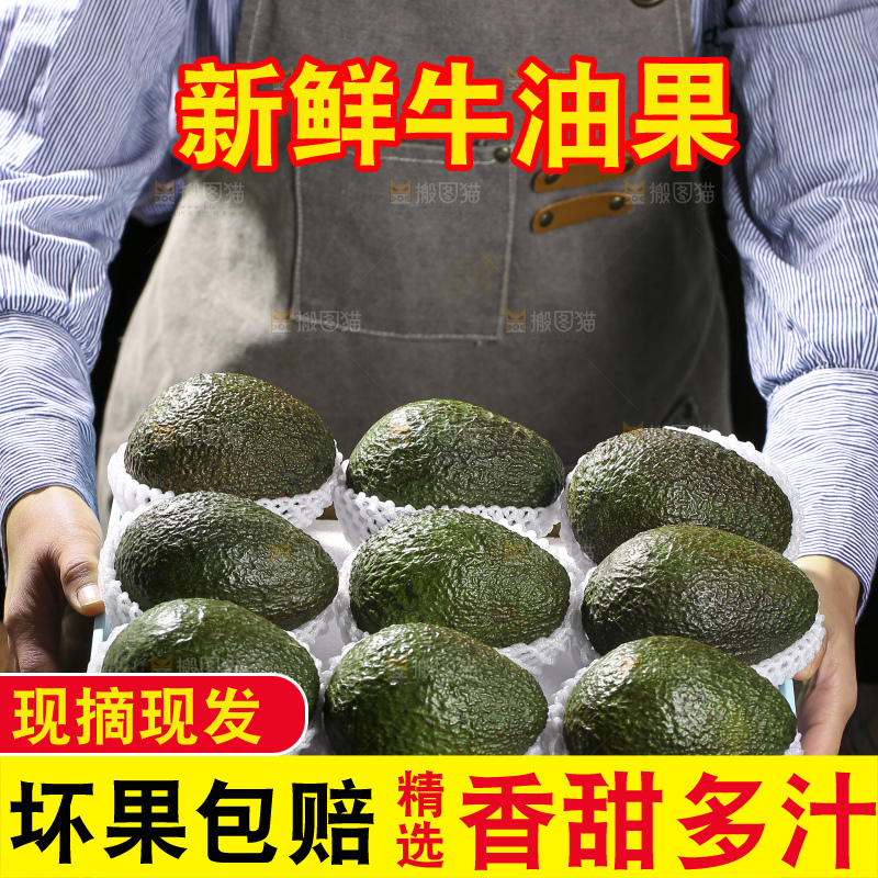木底上的墨西哥牛油果
