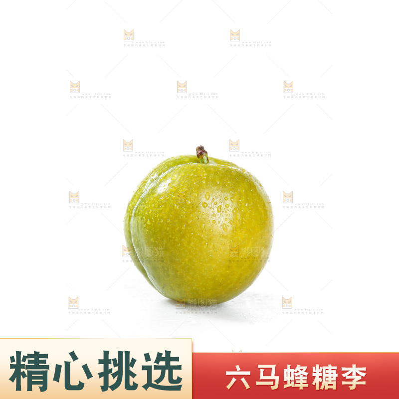白底上的蜂糖李