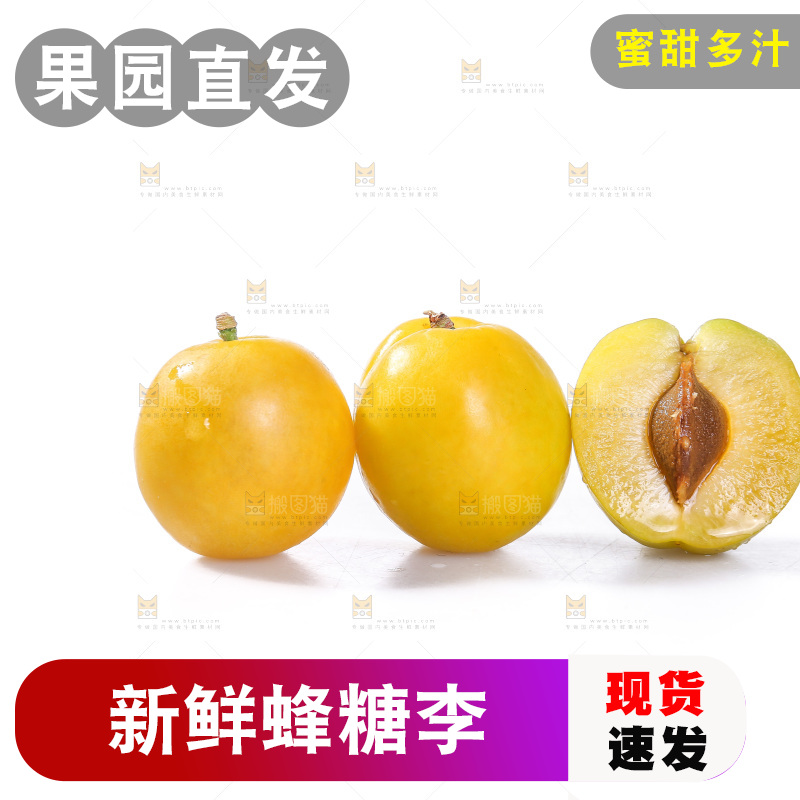 白底上的蜂糖李