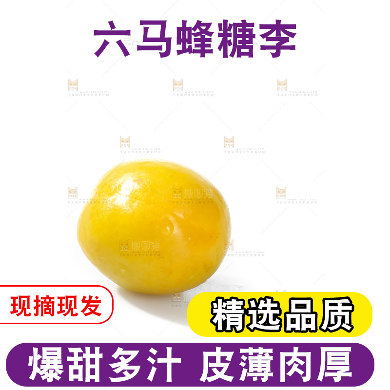 白底上的蜂糖李
