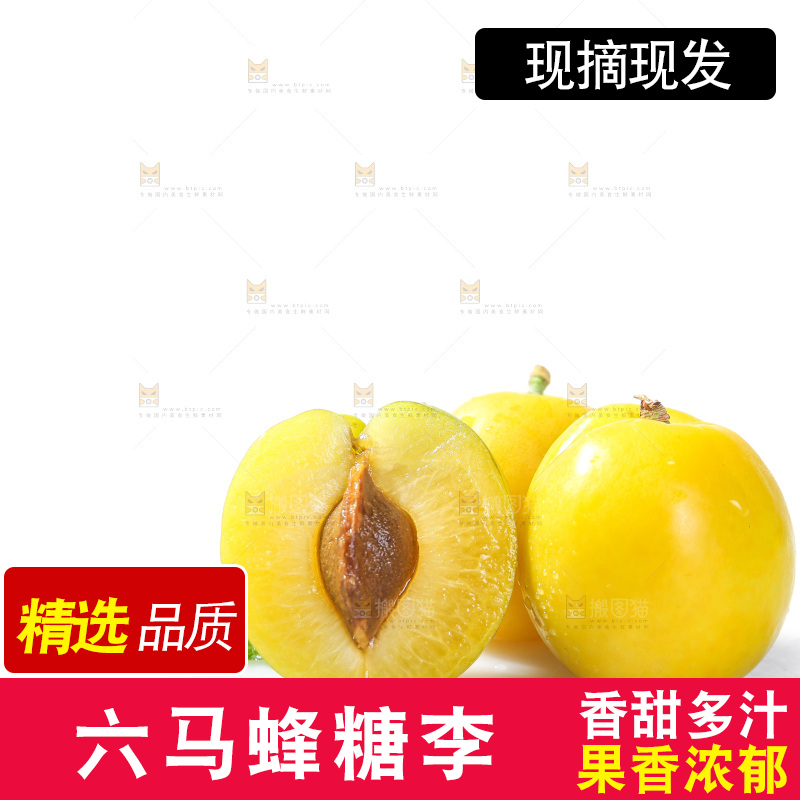 白底上的蜂糖李