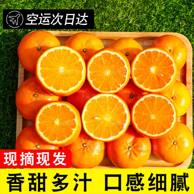 堆放着的新鲜沃柑