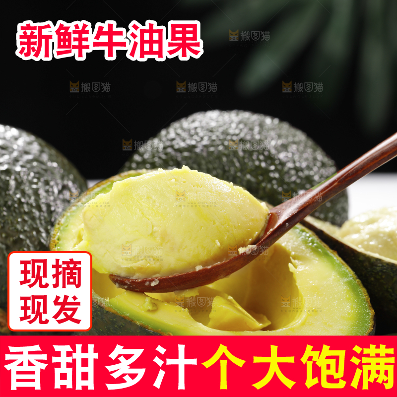 浅底上的巨无霸牛油果