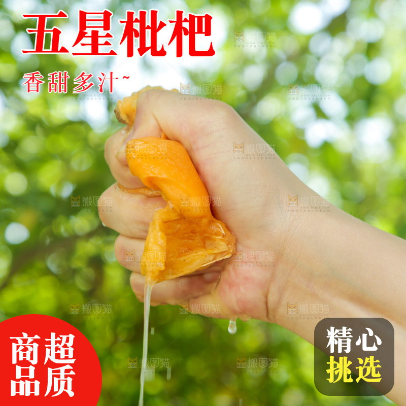 手里爆汁的枇杷