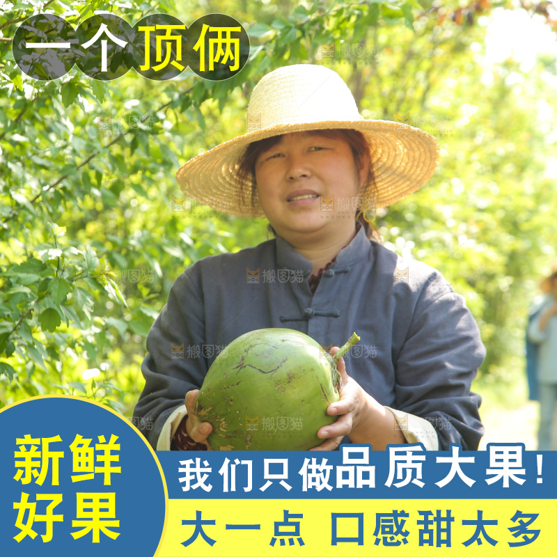 女人手里拿着带皮椰青