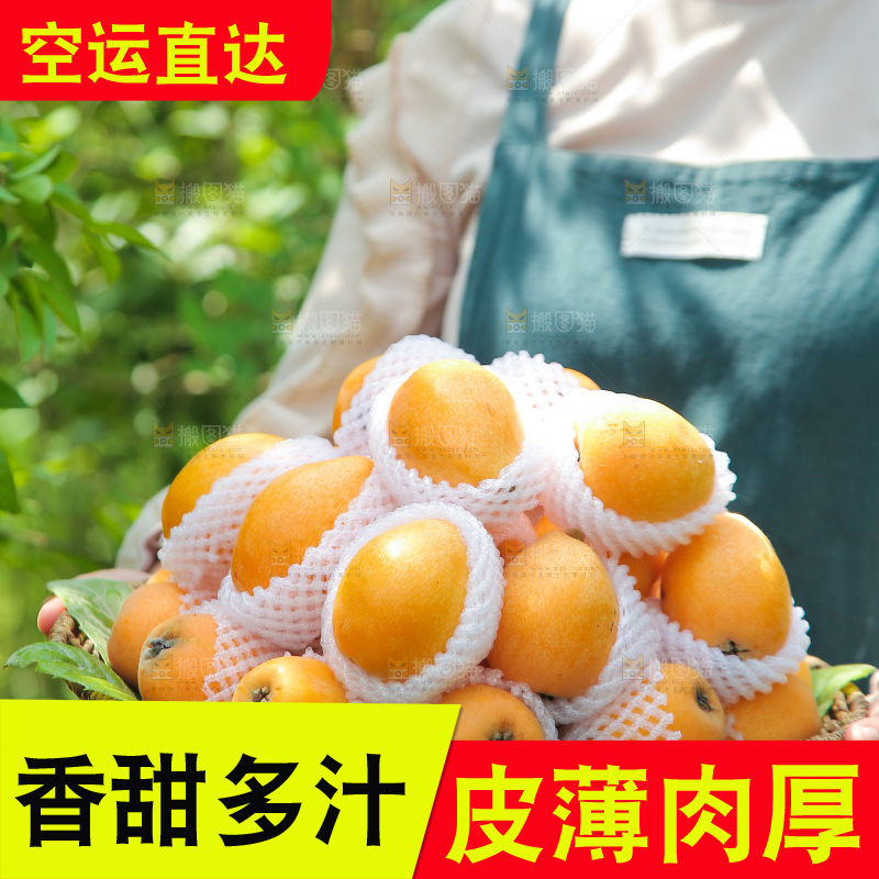 手里端着一篮云南大五星枇杷