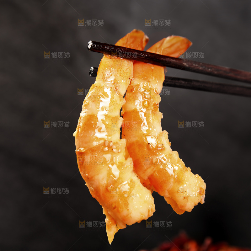 深底上的香辣大虾