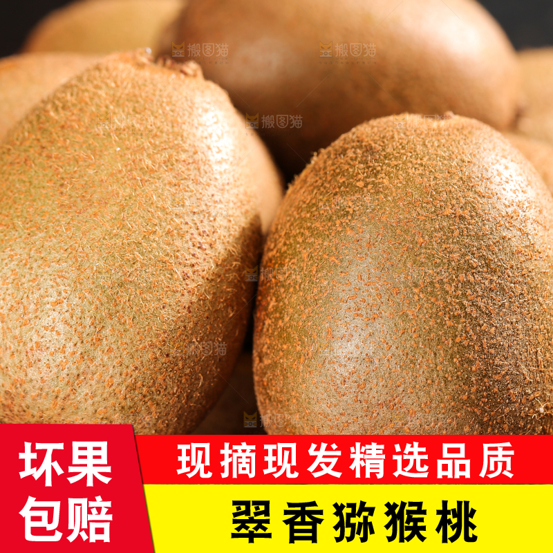 黑底上的翠香猕猴桃