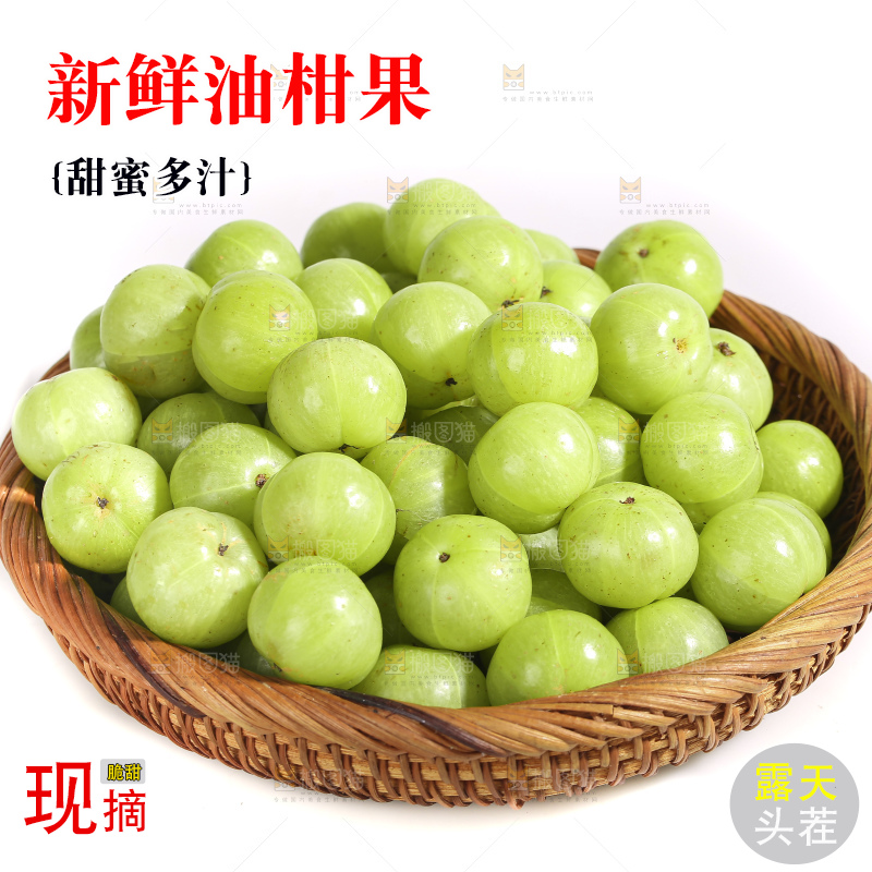 白底上的潮汕油甘果
