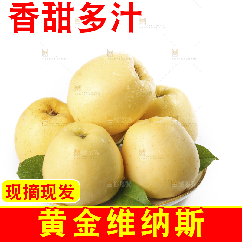 白底上的维纳斯苹果