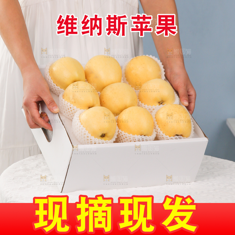 白底上的维纳斯苹果