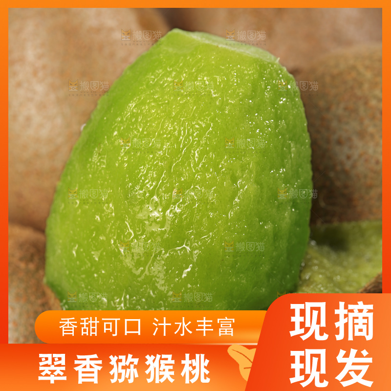 白底上放着翠香猕猴桃