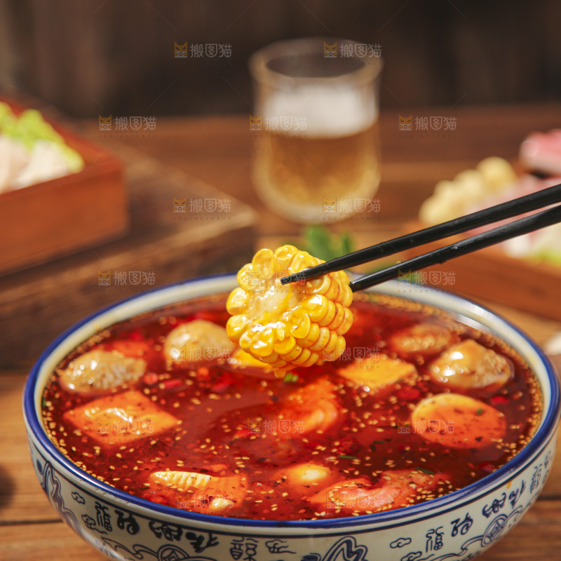 木底上的火锅丸子