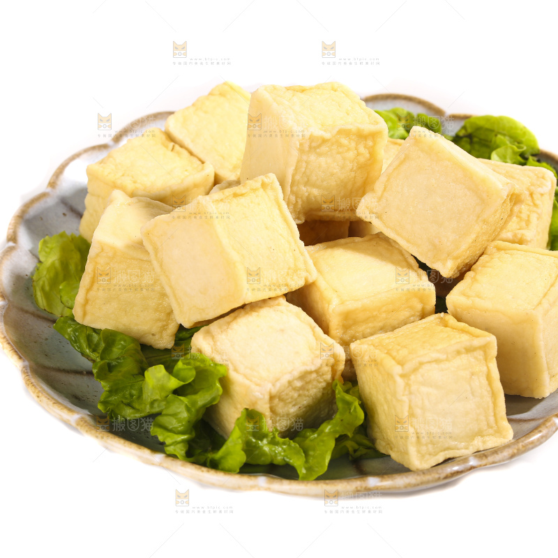 白底上的火锅丸子