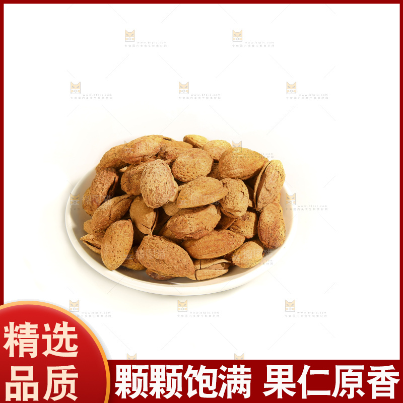 白底上的巴旦木