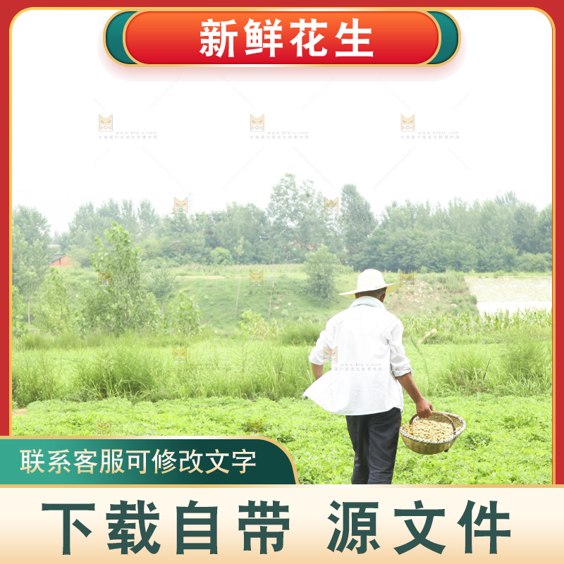 手里拿着现挖花生