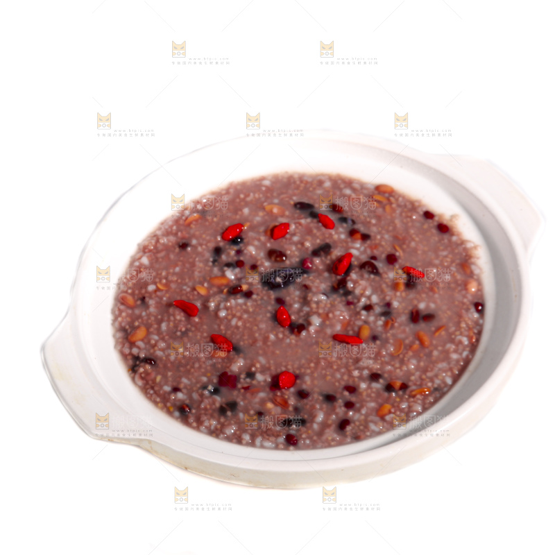 白底上的腊八粥