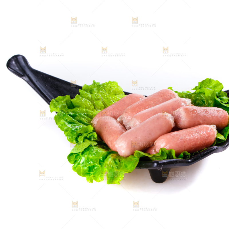 白底上的火锅丸子