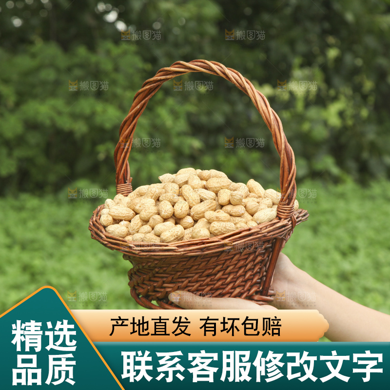 手里拿着现挖花生