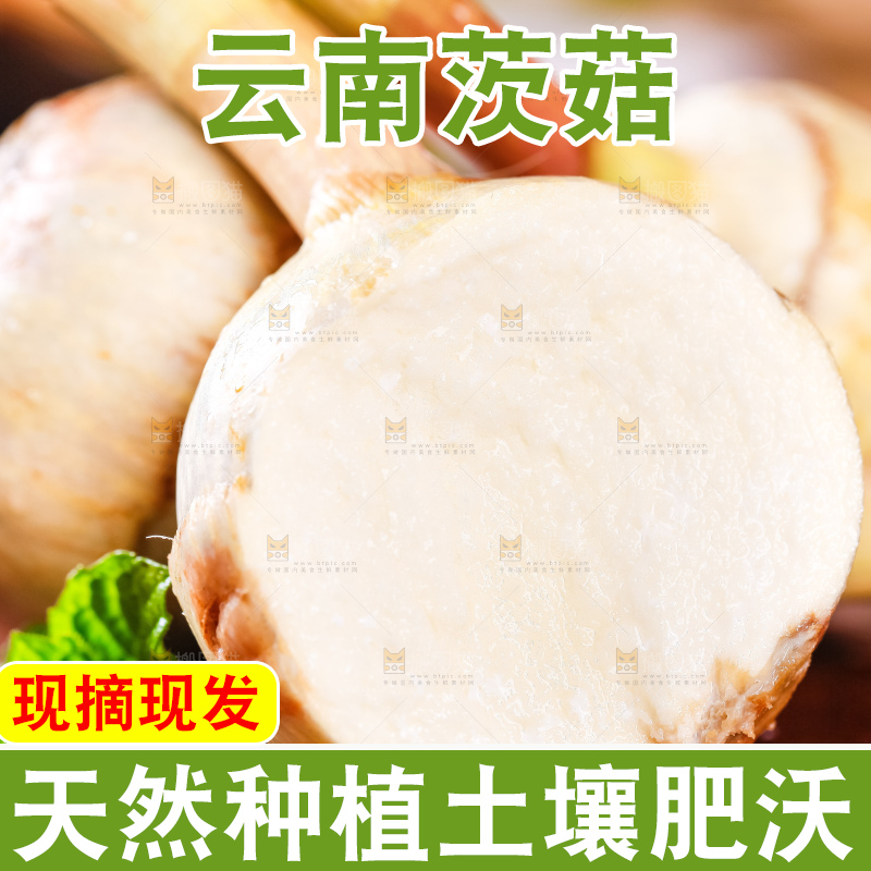 木垫上放着切开的白茨菇