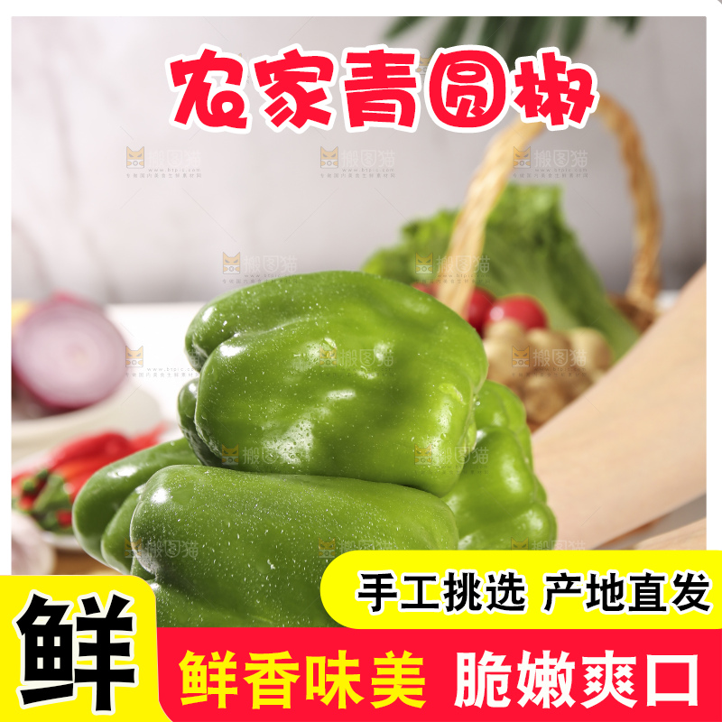浅底上的青圆椒