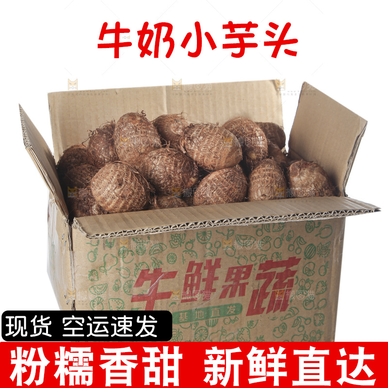 白底上的牛奶芋头