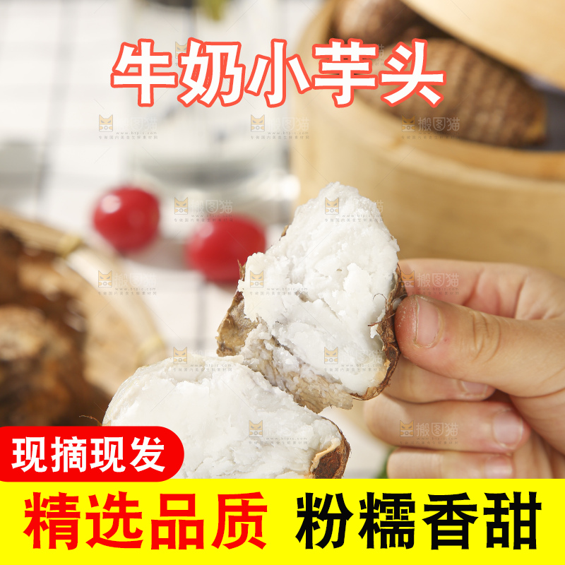 浅底上的新鲜小芋头
