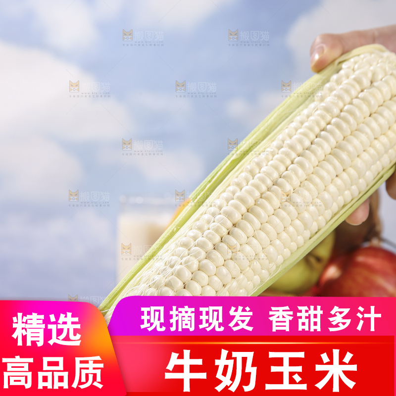 浅底上的牛奶玉米
