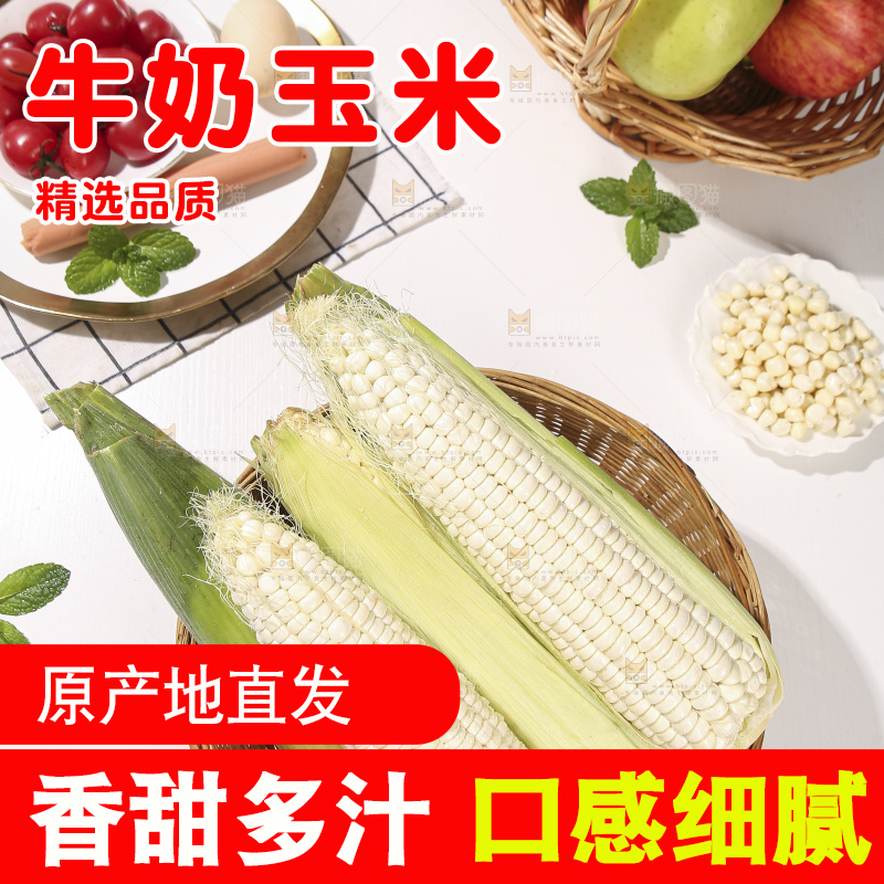 浅底上的牛奶玉米