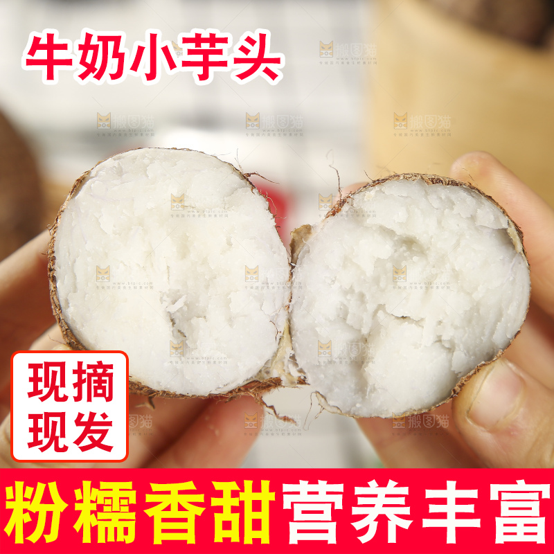 浅底上的新鲜小芋头
