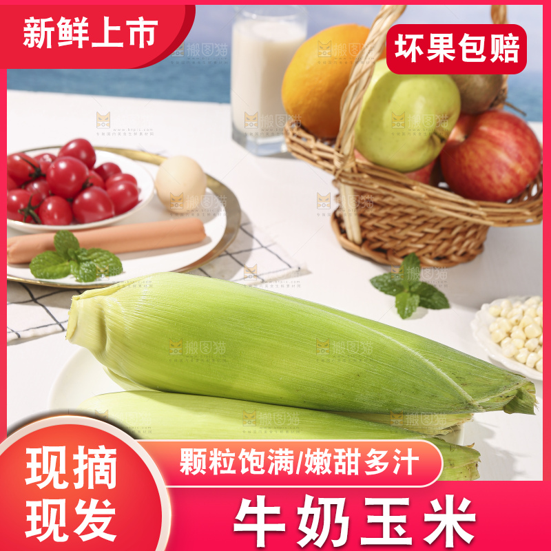 浅底上的牛奶玉米