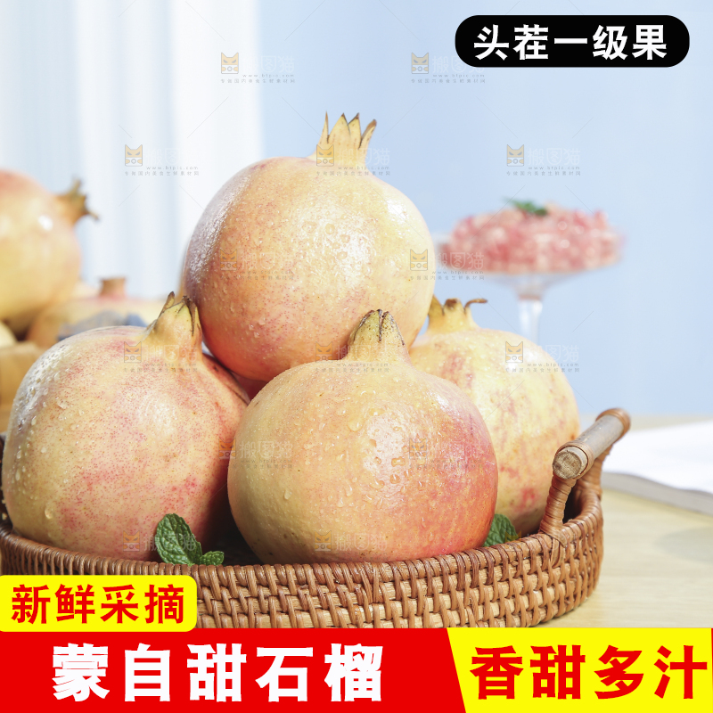 浅底上的蒙自石榴
