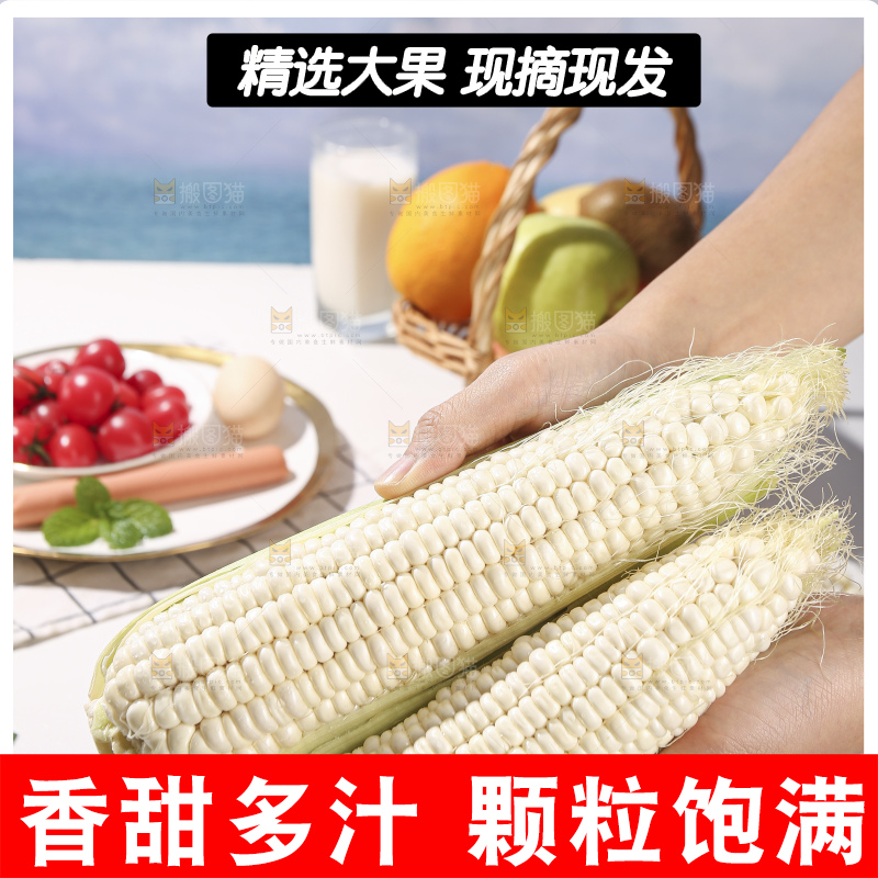 浅底上的牛奶玉米
