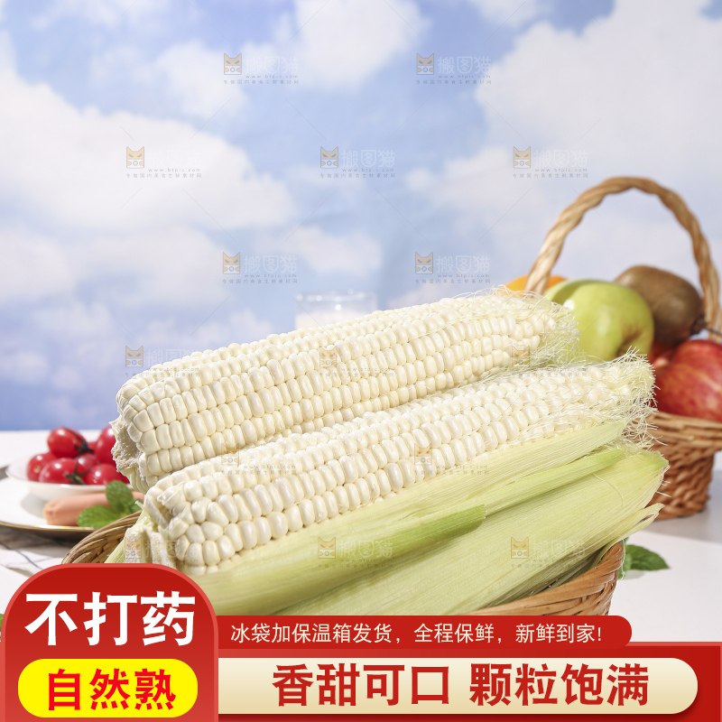 浅底上的牛奶玉米