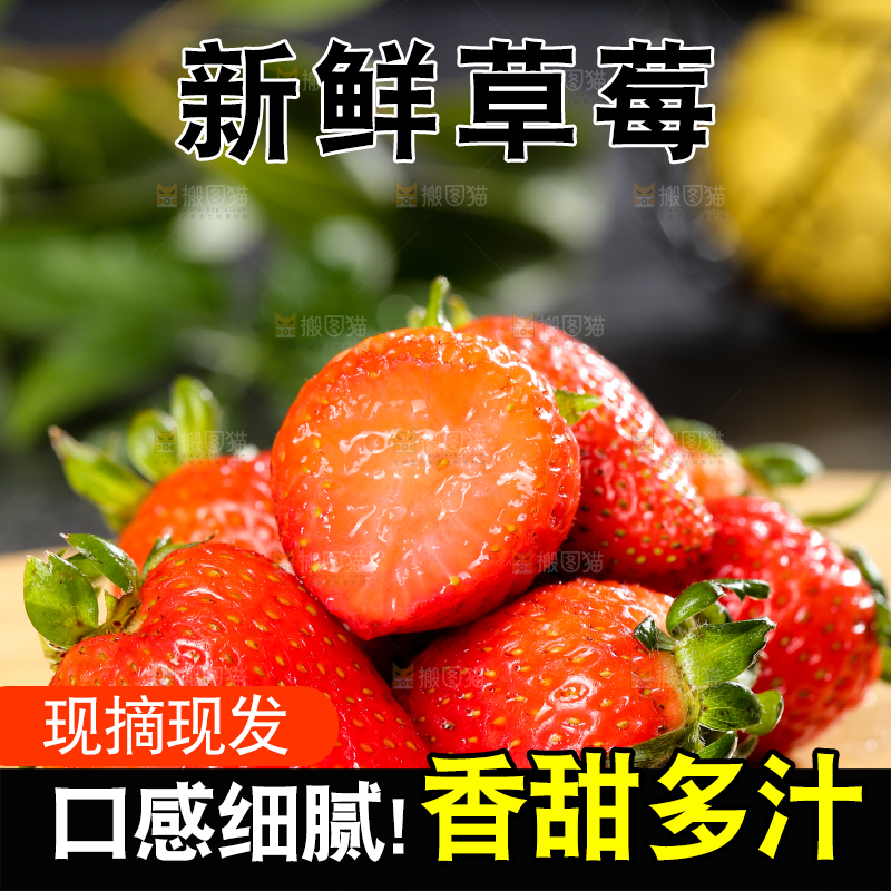 深底上的丹东草莓