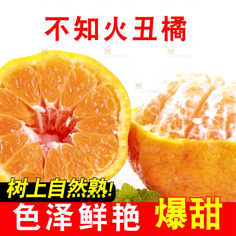 白底上的丑橘
