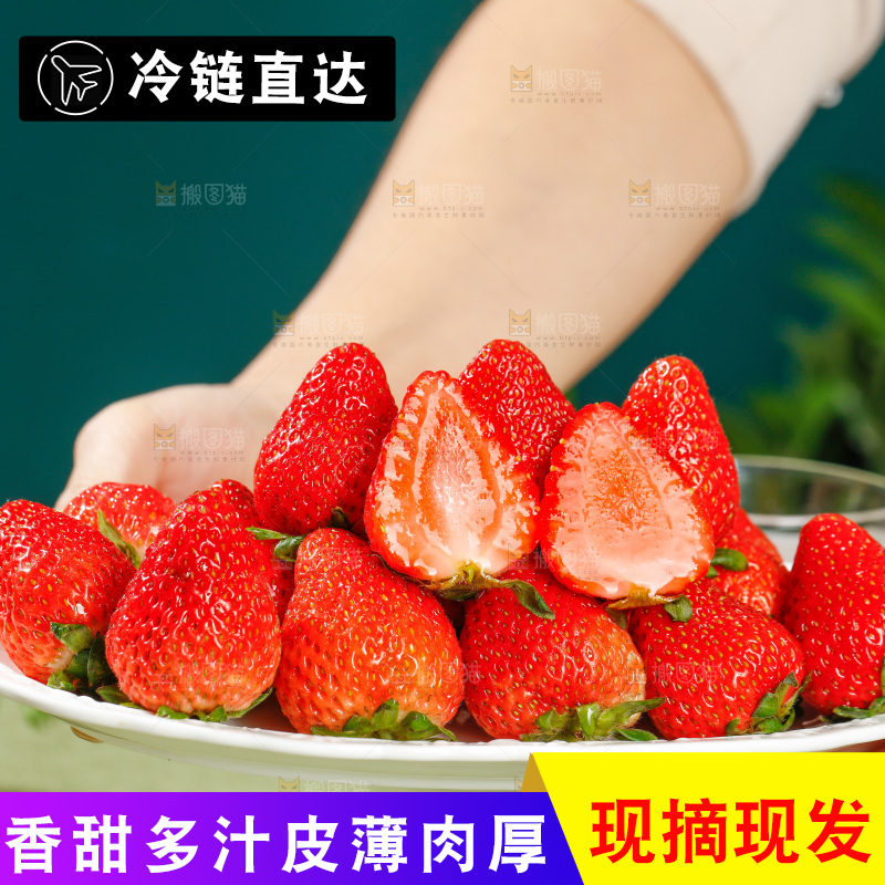 浅底上的丹东草莓