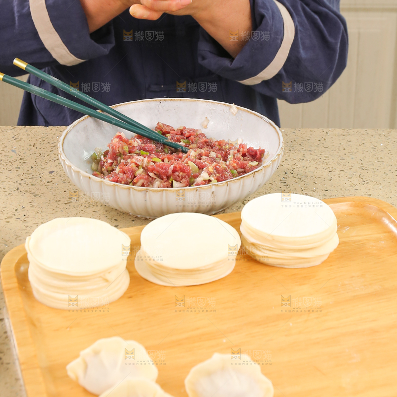 手工牛肉饺子制作