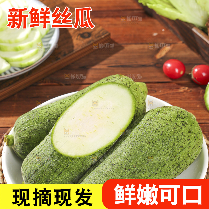 木底上的肉丝瓜