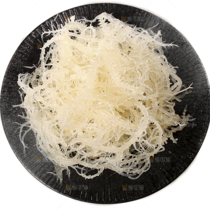 白底上的龙须菜