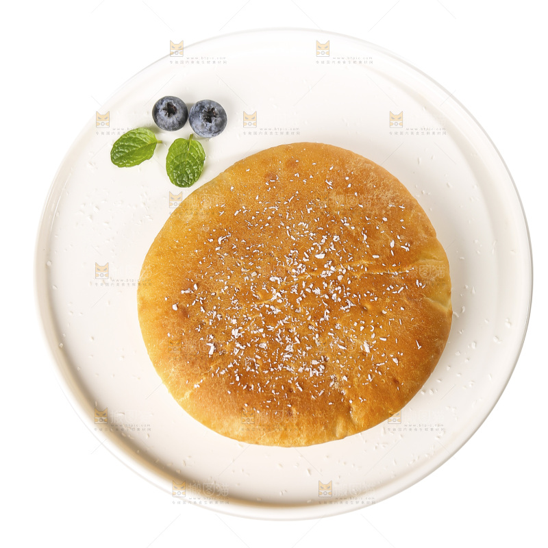 白底上的披萨饼