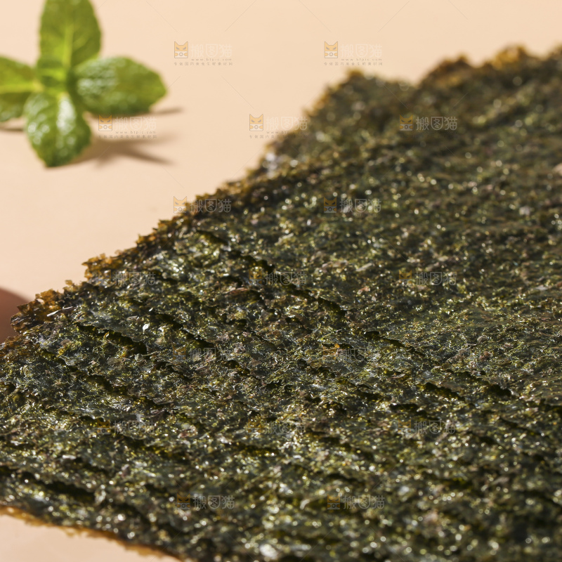 浅底上的海苔卷