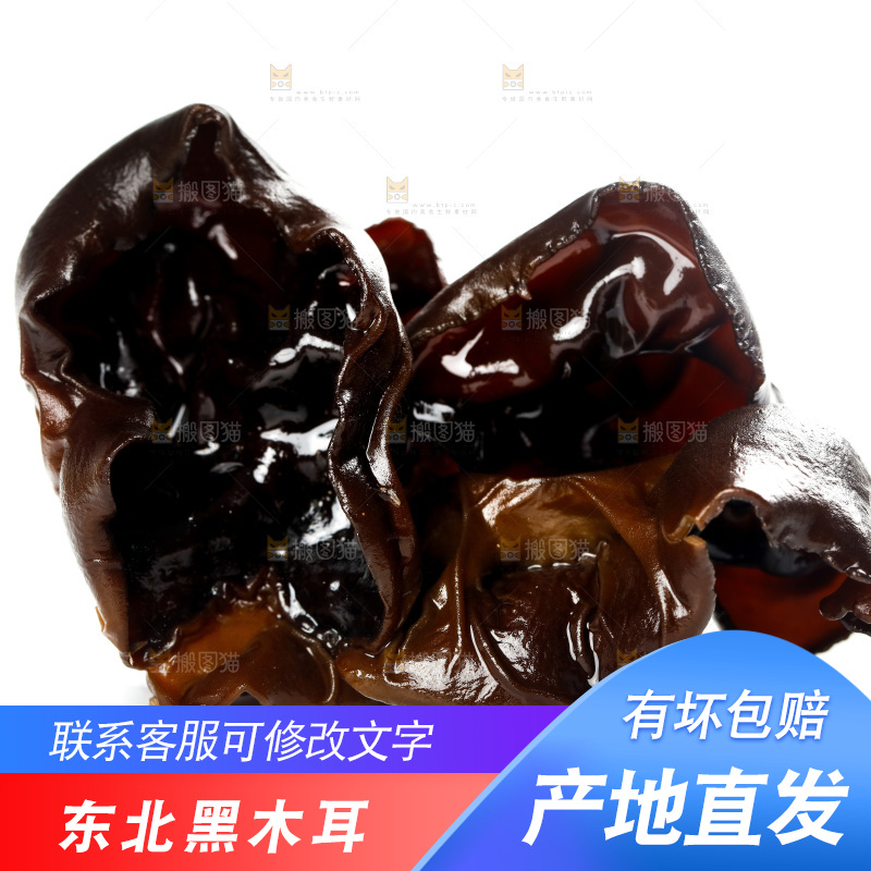 白底上的黑木耳