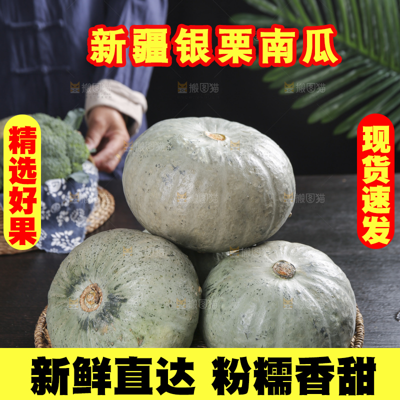 深底上的银栗南瓜