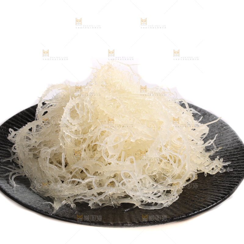 白底上的龙须菜
