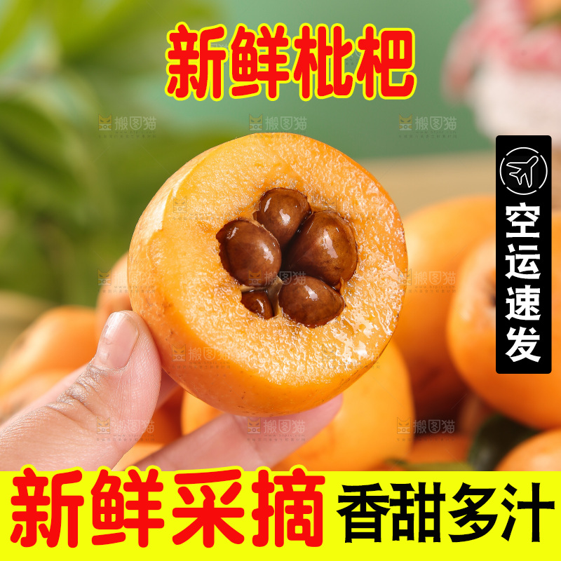手里拿着枇杷