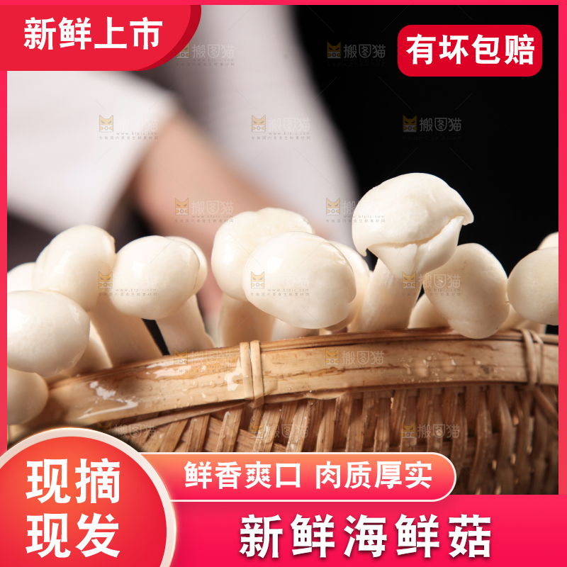 深底上的海鲜菇