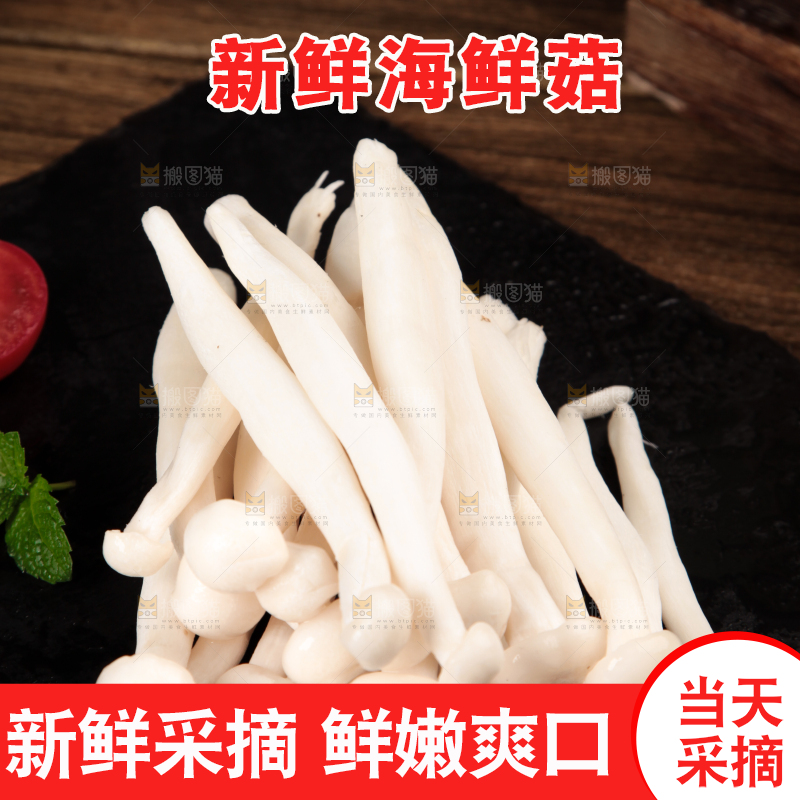 深底上的海鲜菇