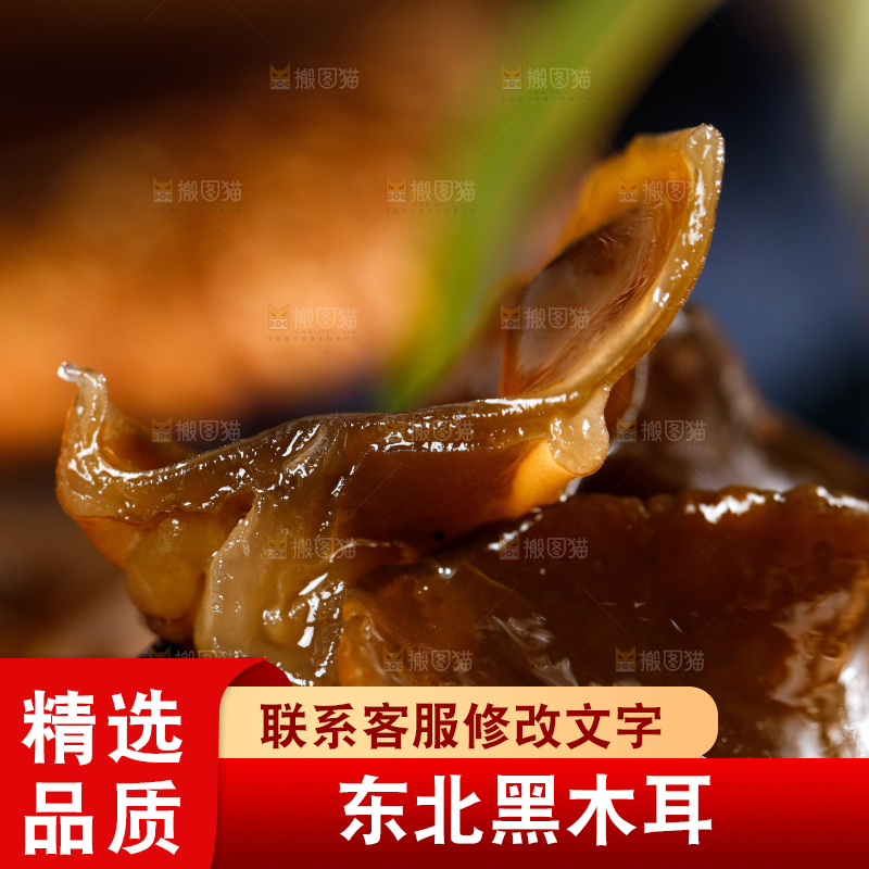 木底上的野生木耳