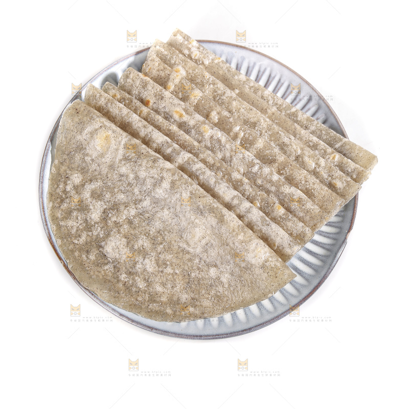 白底上的全麦卷饼